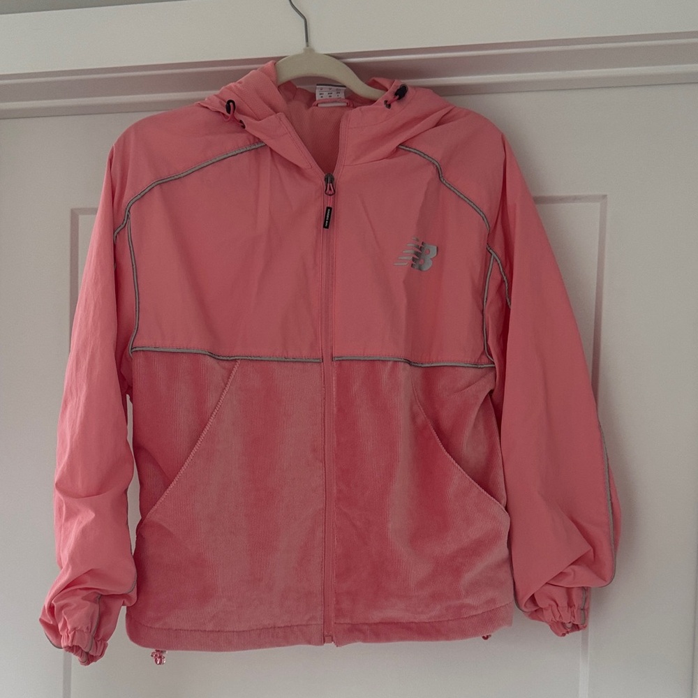 New Balance Pink Hooded  Windbreaker Jacket